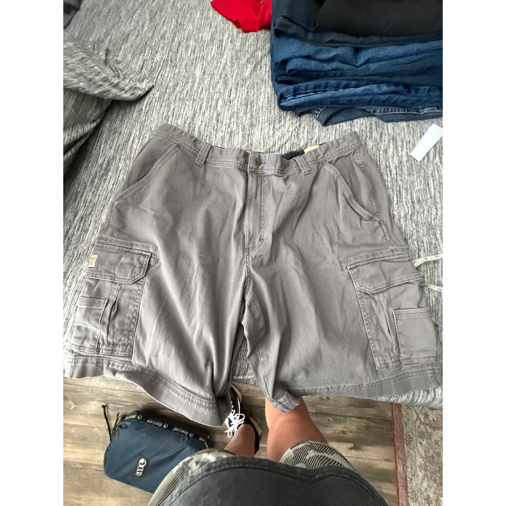 RedHead Mens Gray Cargo Shorts Size 42 Relaxed Fit Outdoor Hiking Cotton